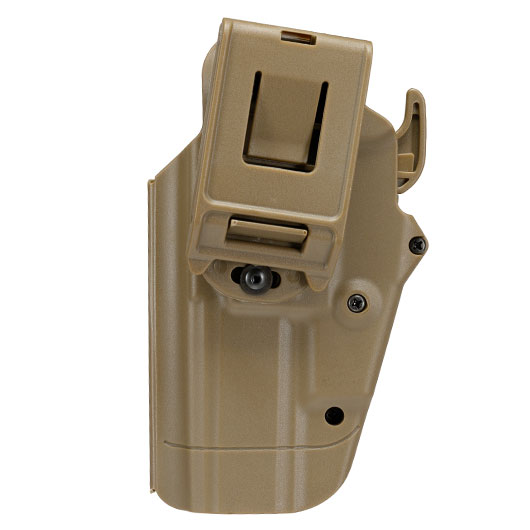 WoSport Universal Type-E Holster Kunststoff m. Grtelhalter fr Pistolen rechts tan Bild 4