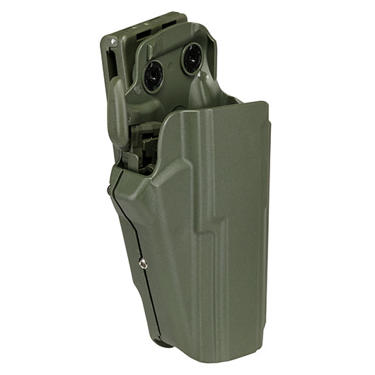 WoSport Universal Type-E Holster Kunststoff m. Grtelhalter fr Pistolen rechts oliv Bild 1