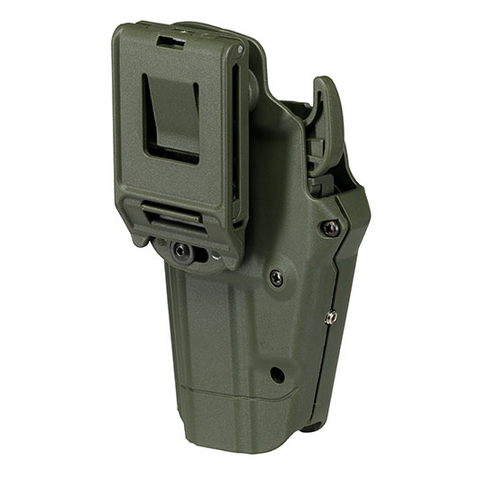 WoSport Universal Type-E Holster Kunststoff m. Grtelhalter fr Pistolen rechts oliv Bild 3