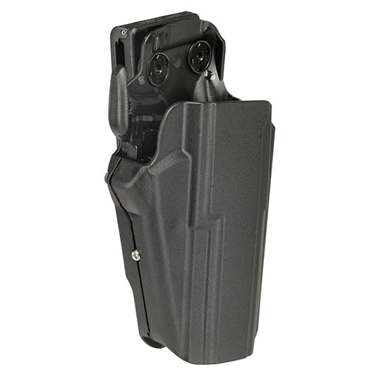 WoSport Universal Type-E Holster Kunststoff m. Grtelhalter fr Pistolen rechts schwarz Bild 1
