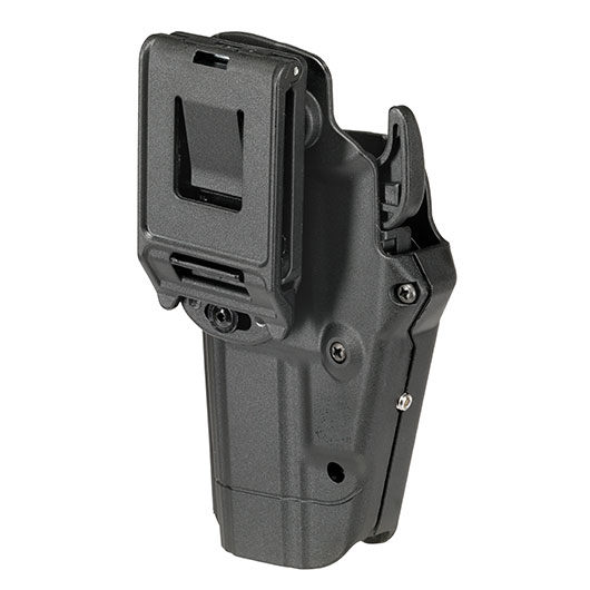 WoSport Universal Type-E Holster Kunststoff m. Grtelhalter fr Pistolen rechts schwarz Bild 3