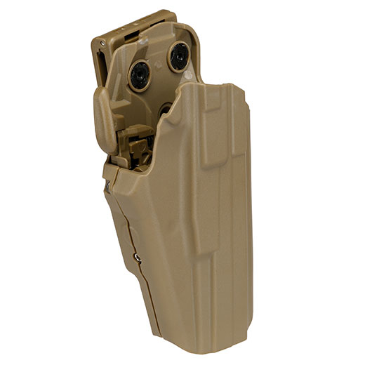 WoSport Universal Type-D Holster Kunststoff m. Grtelhalter fr Pistolen rechts tan Bild 1