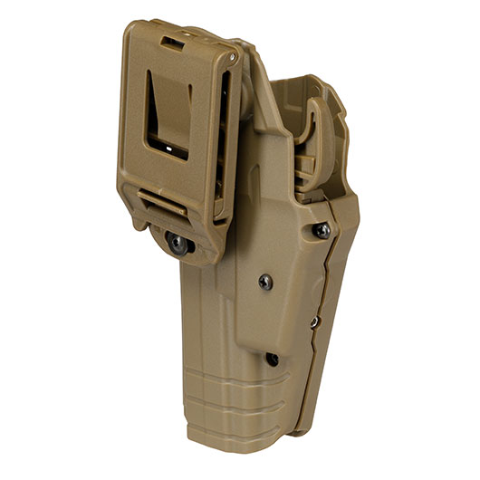 WoSport Universal Type-D Holster Kunststoff m. Grtelhalter fr Pistolen rechts tan Bild 3
