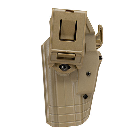 WoSport Universal Type-D Holster Kunststoff m. Grtelhalter fr Pistolen rechts tan Bild 4