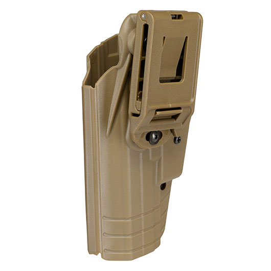 WoSport Universal Type-D Holster Kunststoff m. Grtelhalter fr Pistolen rechts tan Bild 5
