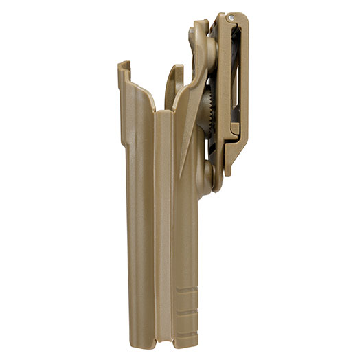 WoSport Universal Type-D Holster Kunststoff m. Grtelhalter fr Pistolen rechts tan Bild 6