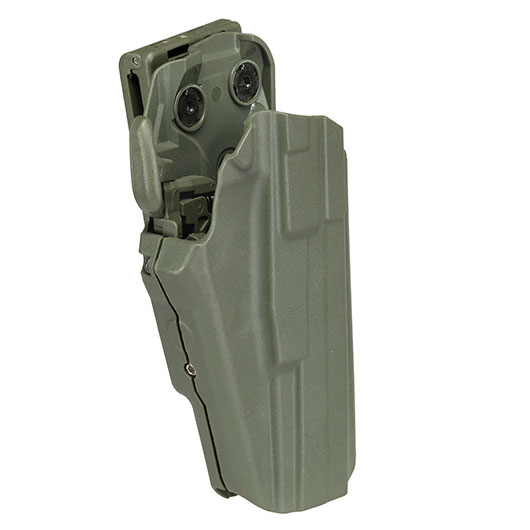 WoSport Universal Type-D Holster Kunststoff m. Grtelhalter fr Pistolen rechts oliv Bild 1
