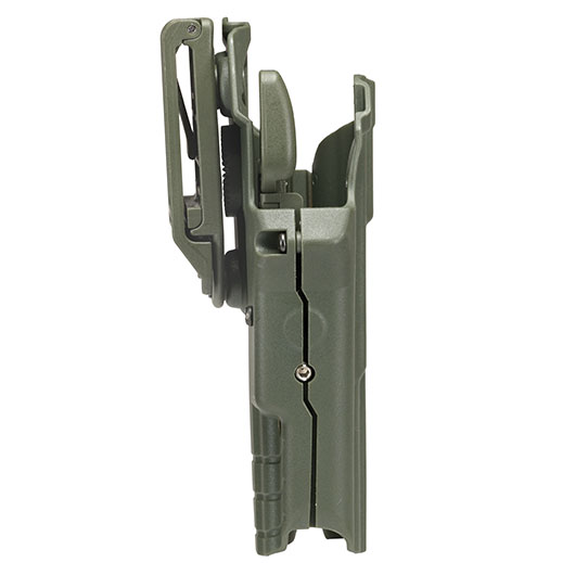 WoSport Universal Type-D Holster Kunststoff m. Grtelhalter fr Pistolen rechts oliv Bild 2