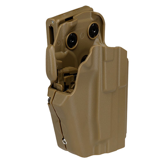WoSport Universal Type-F Holster Kunststoff m. Grtelhalter fr Pistolen rechts tan Bild 1