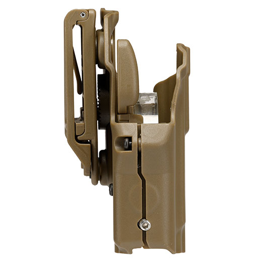 WoSport Universal Type-F Holster Kunststoff m. Grtelhalter fr Pistolen rechts tan Bild 2