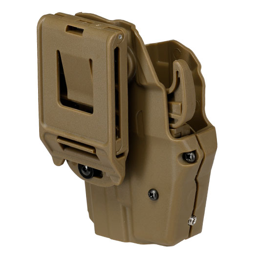WoSport Universal Type-F Holster Kunststoff m. Grtelhalter fr Pistolen rechts tan Bild 3
