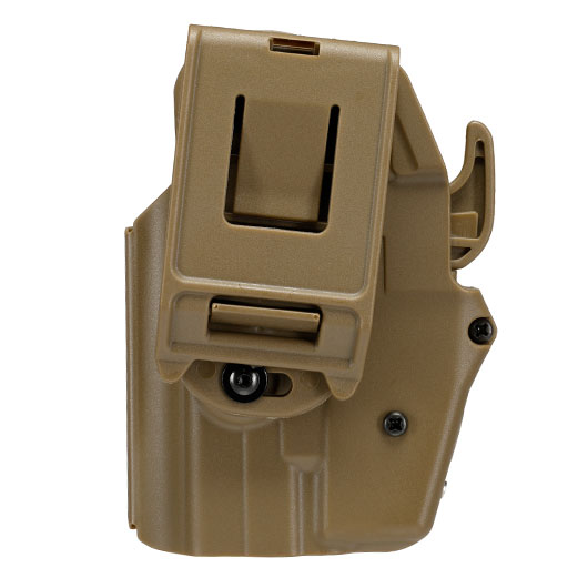 WoSport Universal Type-F Holster Kunststoff m. Grtelhalter fr Pistolen rechts tan Bild 4