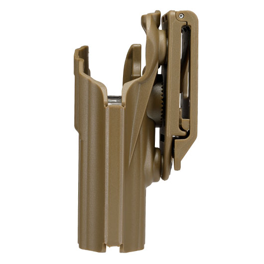 WoSport Universal Type-F Holster Kunststoff m. Grtelhalter fr Pistolen rechts tan Bild 6
