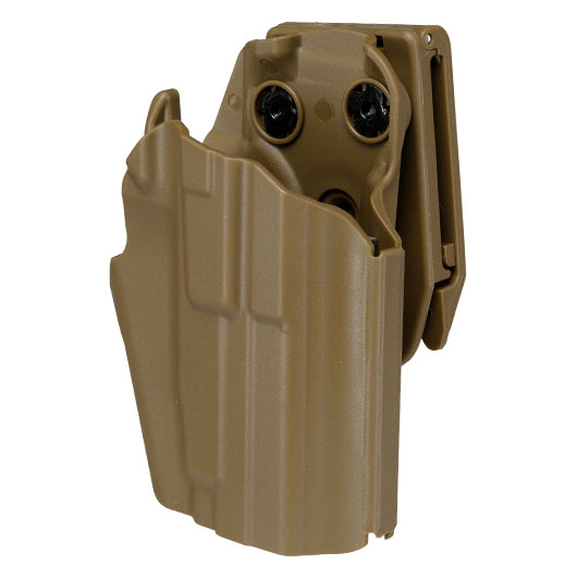 WoSport Universal Type-F Holster Kunststoff m. Grtelhalter fr Pistolen rechts tan Bild 7