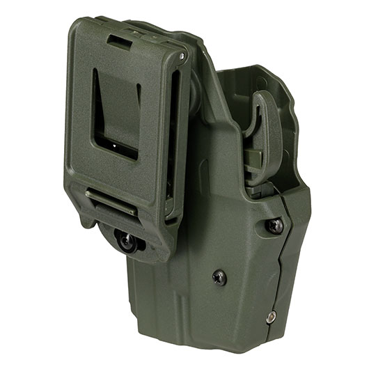 WoSport Universal Type-F Holster Kunststoff m. Grtelhalter fr Pistolen rechts oliv Bild 3
