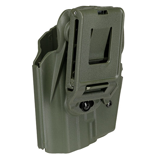 WoSport Universal Type-F Holster Kunststoff m. Grtelhalter fr Pistolen rechts oliv Bild 5