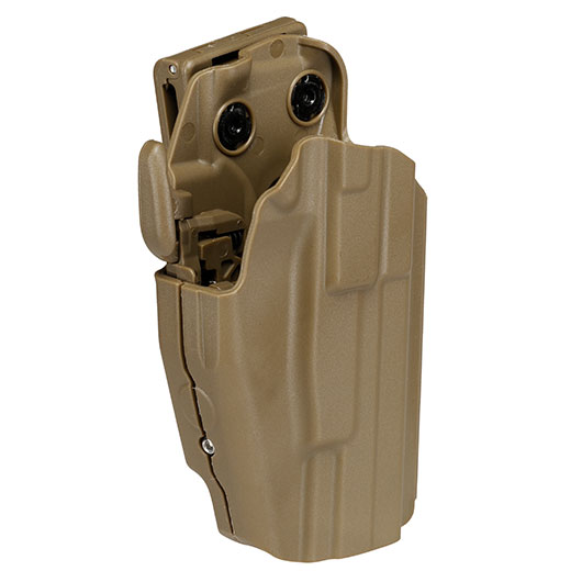 WoSport Universal Type-B Holster Kunststoff m. Grtelhalter fr Pistolen rechts tan Bild 1