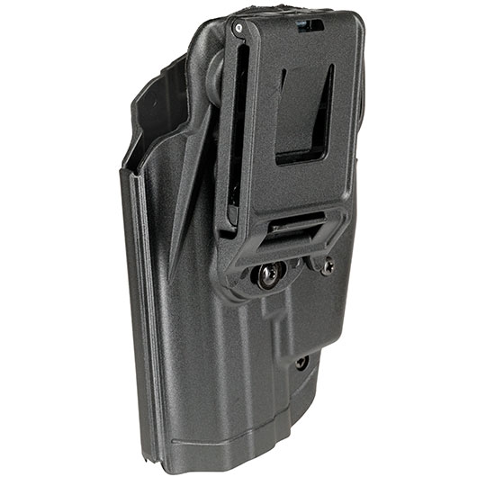 WoSport Universal Type-B Holster Kunststoff m. Grtelhalter fr Pistolen rechts schwarz Bild 5