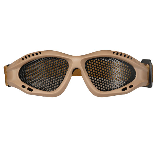 WoSport Tactical Goggle Round-Steelmesh Eye Protection Airsoft Gitterbrille tan Bild 1