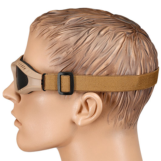 WoSport Tactical Goggle Round-Steelmesh Eye Protection Airsoft Gitterbrille tan Bild 6