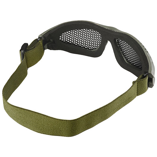 WoSport Tactical Goggle Round-Steelmesh Eye Protection Airsoft Gitterbrille oliv Bild 3