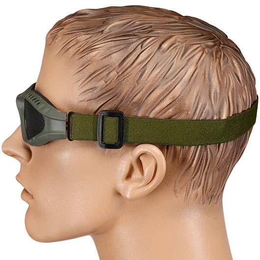 WoSport Tactical Goggle Round-Steelmesh Eye Protection Airsoft Gitterbrille oliv Bild 6