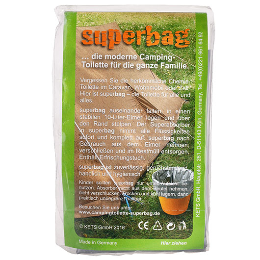 Campingtoilette superbag fr stabilen 10 Liter Eimer