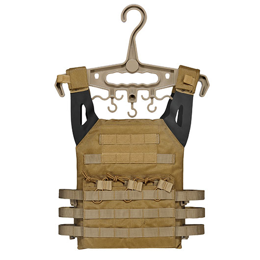 WoSport Tactical Hanger Kleiderbgel f. Einsatzwesten tan - Generation 2 Bild 2
