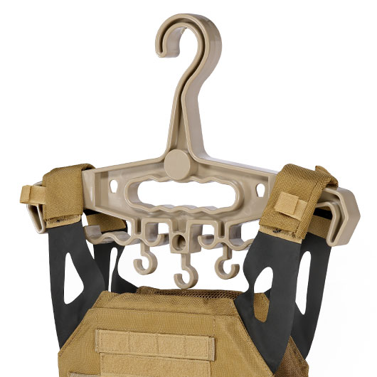 WoSport Tactical Hanger Kleiderbgel f. Einsatzwesten tan - Generation 2 Bild 4