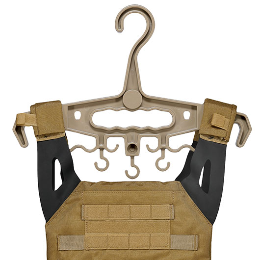WoSport Tactical Hanger Kleiderbgel f. Einsatzwesten tan - Generation 2 Bild 5