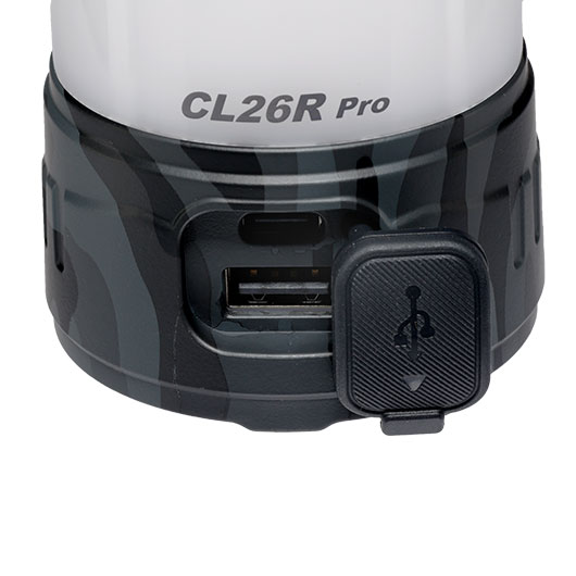 Fenix Campinglaterne CL26R Pro 650 Lumen grey camo mit Powerbankfunktion inkl. USB Ladekabel und Akku Bild 5