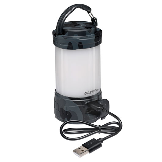 Fenix Campinglaterne CL26R Pro 650 Lumen grey camo mit Powerbankfunktion inkl. USB Ladekabel und Akku Bild 6