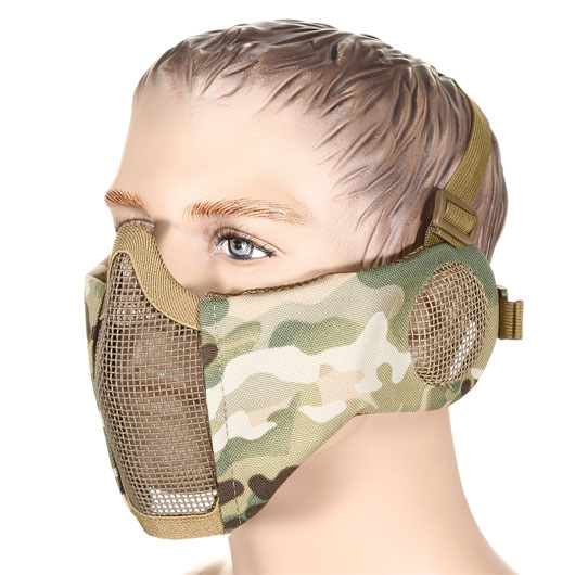 Nuprol Mesh Mask V3 Gittermaske Lower Face Shield mit Ohrabdeckung camo