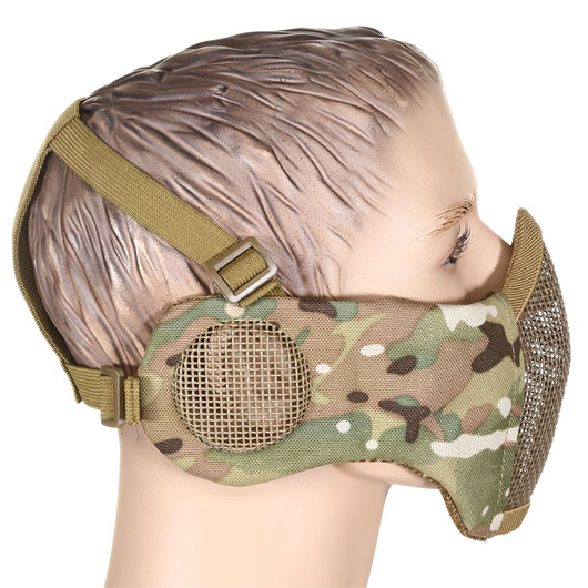 Nuprol Mesh Mask V3 Gittermaske Lower Face Shield mit Ohrabdeckung camo Bild 3
