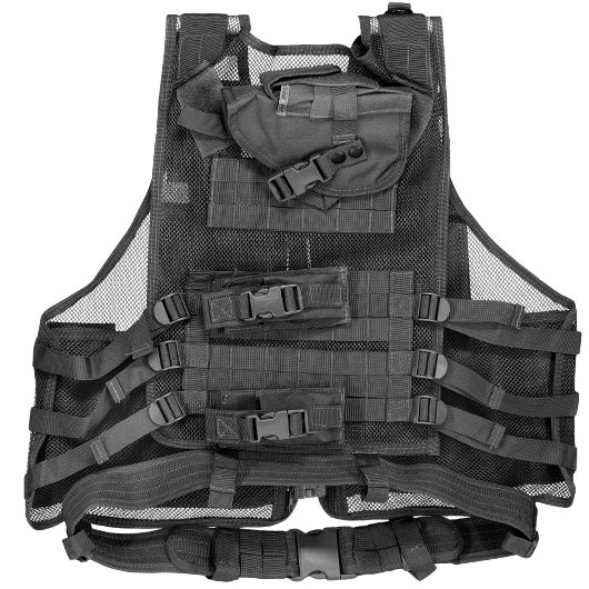 WoSport Tactical Mesh Weste / Law Enforcement Einsatzweste schwarz Bild 1