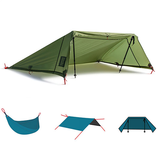 Grand Trunk Moab All-in-one Shelter Hammock grn inkl. Aluminiumheringe und Transportbeutel Bild 1