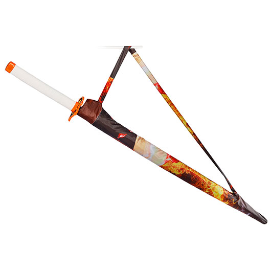 Regenschirm Katanaoptik Demon Slayer Motiv Kyoujurou orange/wei 110 cm Bild 4