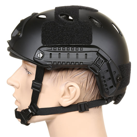 nHelmet Airsoft Helm FAST PJ Standard Railed mit NVG Mount schwarz Bild 1