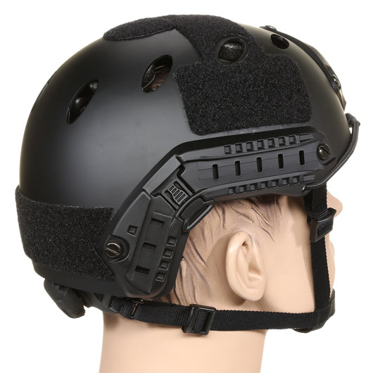 nHelmet Airsoft Helm FAST PJ Standard Railed mit NVG Mount schwarz Bild 3