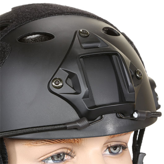 nHelmet Airsoft Helm FAST PJ Standard Railed mit NVG Mount schwarz Bild 5
