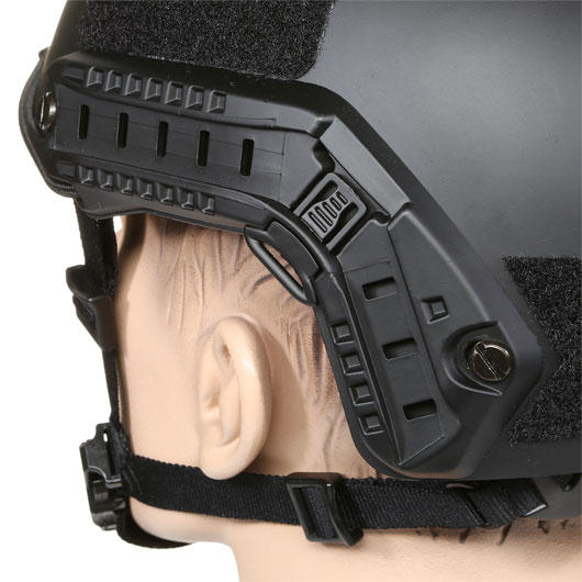 nHelmet Airsoft Helm FAST PJ Standard Railed mit NVG Mount schwarz Bild 7
