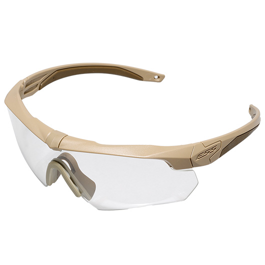 ESS ballistische Schutzbrille Crossbow tan 2er Komplettset klar-transparent / rauchgrau - 740-0463 Bild 1