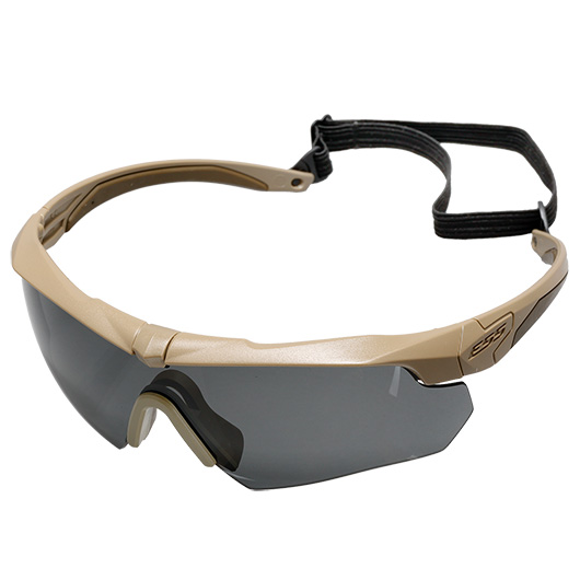 ESS ballistische Schutzbrille Crossbow tan 2er Komplettset klar-transparent / rauchgrau - 740-0463 Bild 3