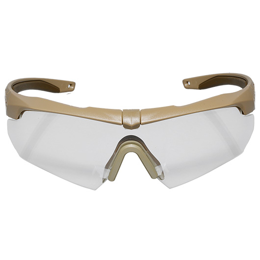 ESS ballistische Schutzbrille Crossbow tan 2er Komplettset klar-transparent / rauchgrau - 740-0463 Bild 5