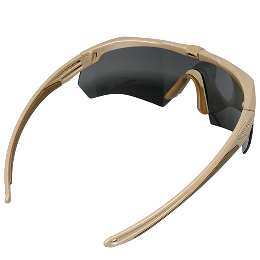 ESS ballistische Schutzbrille Crossbow tan 2er Komplettset klar-transparent / rauchgrau - 740-0463 Bild 7