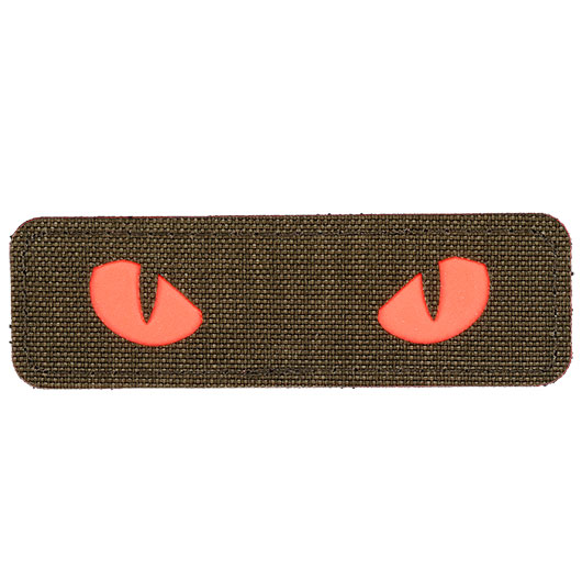 M-Tac Patch mit Klettflche Cat Eyes oliv/rot nachleuchtend