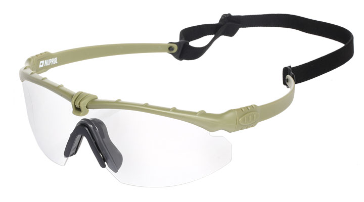 Nuprol Battle Pro Protective Airsoft Schutzbrille oliv / klar