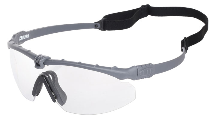 Nuprol Battle Pro Protective Airsoft Schutzbrille grau / klar