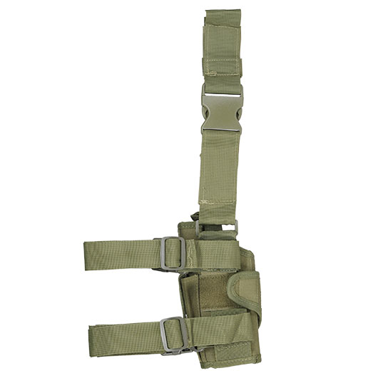 WoSport Universal Tactical Beinholster fr Pistole und Ersatzmagazin Nylon-Fabric rechts oliv Bild 1