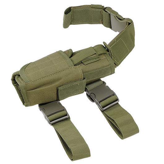 WoSport Universal Tactical Beinholster fr Pistole und Ersatzmagazin Nylon-Fabric rechts oliv Bild 7